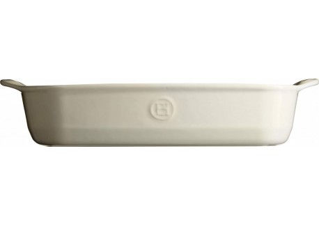Plat à four Rectangulaire Medium 36x23 cm Argile Blanc Cassé