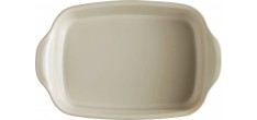 Plat à four Rectangulaire Small 30x20 cm Argile Blanc Cassé
