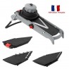Zie dia Viper Keukenmandoline V-mes, Julienne 4 en 10 mm