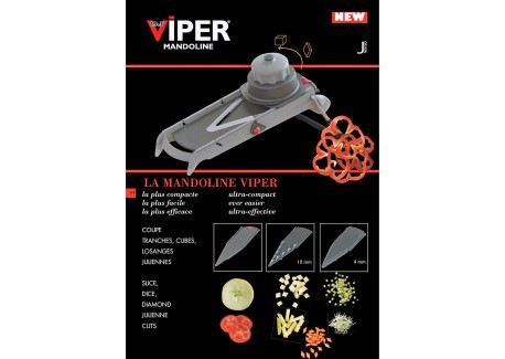 Viper Mandoline de Cuisine Lame V, Julienne 4 et 10 mm