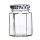 Bocal Hexagonal en Verre avec Couvercle 110 ml