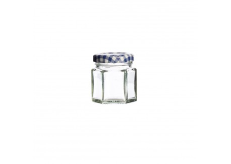 Glazen Zeshoekige Bokaal met Schroefdeksel 48 ml