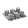 Zie dia Elastomoule Siliconen Bakvorm 6 Canelés-vorm