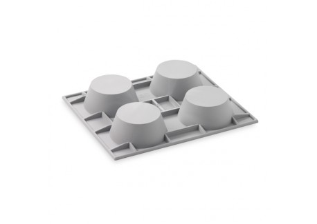 Elastomoule Siliconen Bakvorm 4 Muffins