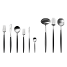 Voir la slide Goa Set Couverts 75 pcs Brossé Manche Noir + Coffret en Bois