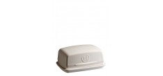 Beurrier Céramique Argile Blanc Cassé 11,5x17 cm (250 g de Beurre)