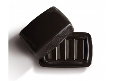 Beurrier Céramique Argile Blanc Cassé 11,5x17 cm (250 g de Beurre)