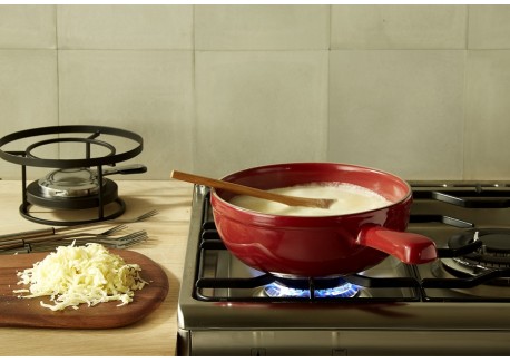 Service à Fondue Traditionnel 2,5 L Rouge Grand Cru