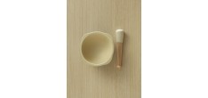 Vijzel en Stamper Aardewerk en Hout Argile Gebroken Wit