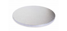 Support à Gâteaux Ronds Epais 30 cm Argenté