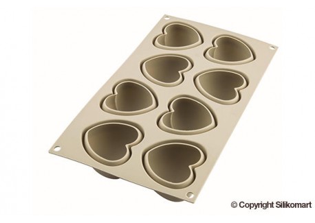 3D Siliconen Bakvorm Hartjes Cuoricino