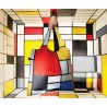 Zie dia Opvouwbare Herbruikbare Tas Museum Collection Mondrian Composition