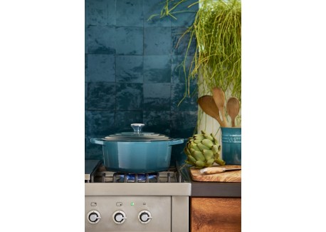 Signature Ovale Gietijzeren Stoofpot 6,3 L Blauw Deep Teal (31 cm)