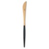 Voir la slide Goa Set Couverts 24 pcs Or Brossé Manche Noir + Coffret en Bois