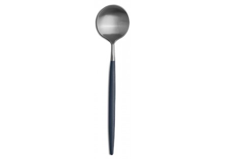 Goa Set Couverts 24 pcs Brossé Manche Bleu + Coffret en Bois