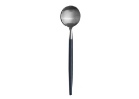 Goa Set Couverts 24 pcs Brossé Manche Bleu + Coffret en Bois