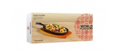 Plancha en Fonte avec Base en Bois 24 cm 