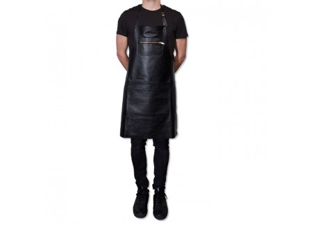 Amazing Aprons Classics Keukenschort Leer Zwart