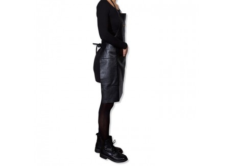 Amazing Aprons Classics Keukenschort Leer Zwart