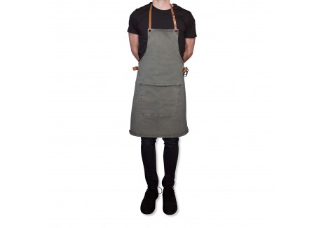 BBQ Canvas Keukenschort Grijs-Groen Grey-Green