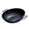 Zie dia Les Forgées Antikleef Gesmeed Aluminium Wokpan 28 cm