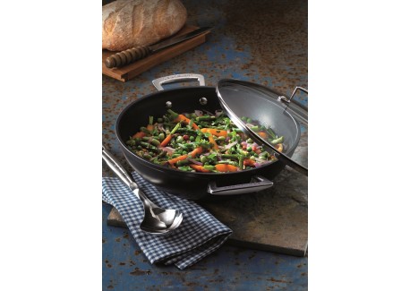 Les Forgées Antikleef Gesmeed Aluminium Wokpan 28 cm