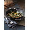 Zie dia Les Forgées Antikleef Gesmeed Aluminium Wokpan 28 cm