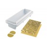 Zie dia Stijve mal + 3D-siliconenblad Diamond Log