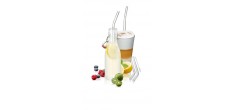 Pailles Réutilisables en Verre Transparent 4 pcs + Goupillon