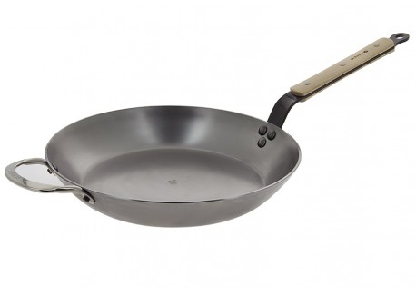 Houten Mineral B Stalen Koekenpan 32 cm met 2 Handles