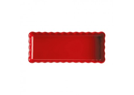 Plat à Tarte Rectangulaire 15x36,5 cm Rouge Grand Cru 