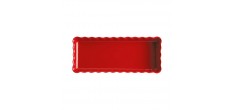 Plat à Tarte Rectangulaire 15x36,5 cm Rouge Grand Cru 