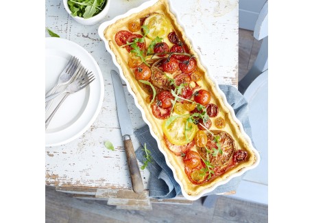 Plat à Tarte Rectangulaire 15x36,5 cm Rouge Grand Cru 