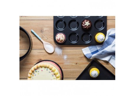 Moule 12 Muffins Acier Anti-adhésif sans PFAS