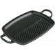 Rechthoekig Gietijzeren Grill 30 cm Mat Zwart