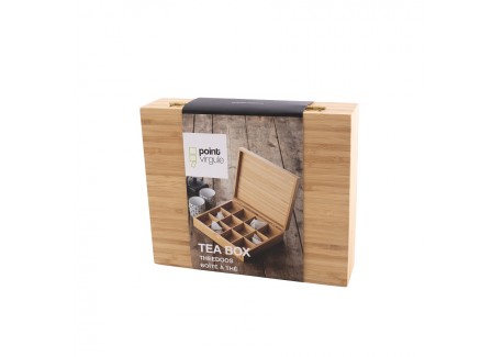 Bambou Boite à Thé avec 12 Compartiments