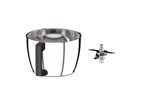 Rvs Kom met Universeel Mes voor Cook Expert