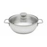 Zie dia Apollo 7 Conische Sauspan RVS met Glazen Deksel 24 cm