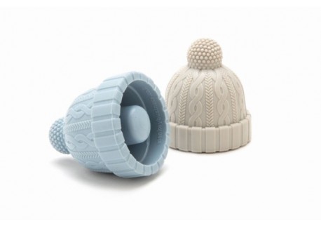Beanie Bouchon de Bouteille Bleu et Gris 2 pcs