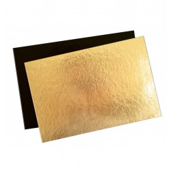 Kartonnen Plateau voor Taart, cake taart rechthoekige 20x30 cm Goud Zw