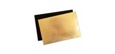 Plateau Carton pour Gâteau, Cake, Tarte Rectangulaire 20x30 cm Doré et