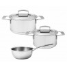 Voir la slide Silver 7 Batterie de Cuisine Casseroles Inox 3 pcs