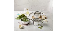 Silver 7 Batterie de Cuisine Casseroles Inox 3 pcs