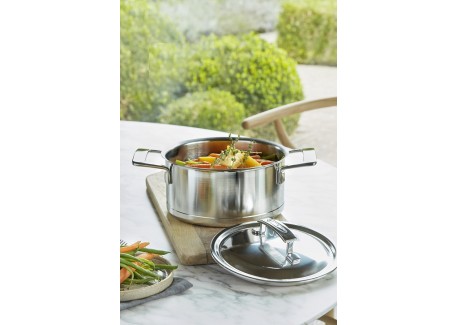 Silver 7 Batterie de Cuisine Casseroles Inox 3 pcs