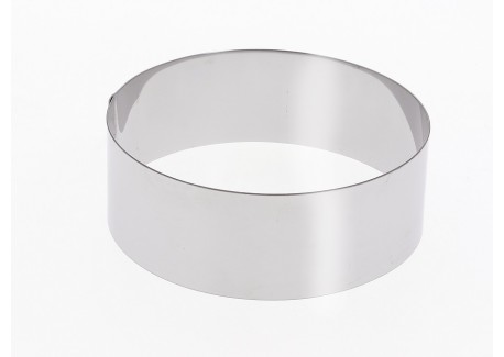 Cercle à Vacherin Rond Inox 20x6 cm