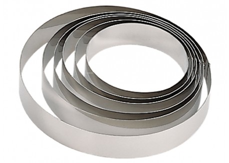 RVS Ronde Vacherin Taartvorm 24x6 cm