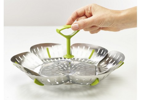 Bloom Steel Panier Vapeur Pliable Anti-Rayures Inox