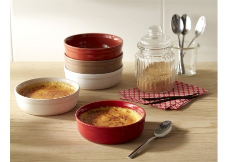 Crème Brulée Schaaltje 13 cm Argile Set 2 dlg Gebroken Wit