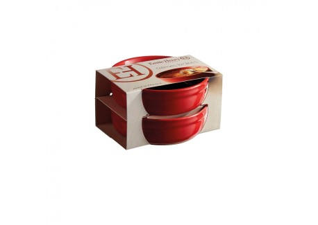 Crème Brulée Schaaltje 13 cm Rood Grand Cru Set 2 dlg