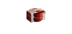 Crème Brulée Schaaltje 13 cm Rood Grand Cru Set 2 dlg